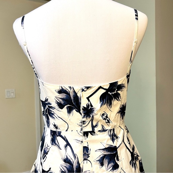 OSMAN Beetle Floral Ruffle fluttered Mini Dress cottagecore coquette womens 6 - Picture 9 of 14